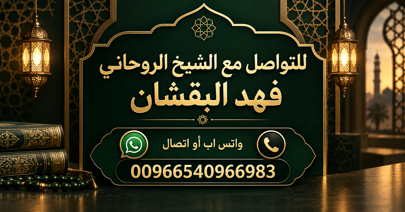 التواصل مع الشيخ الروحاني فهد البقشان 00966540966983